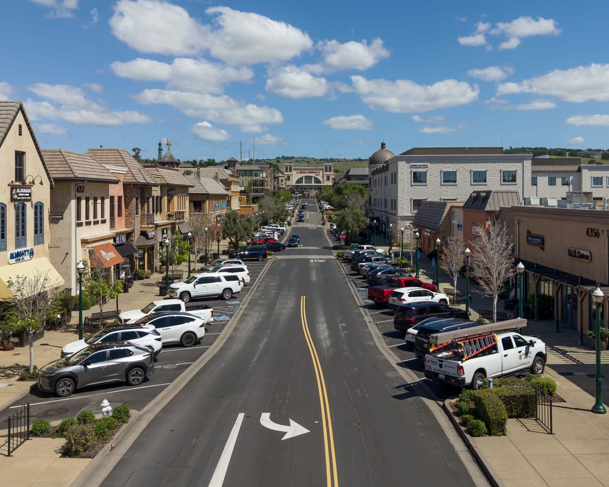 Main street of El Dorado Hills Town Center