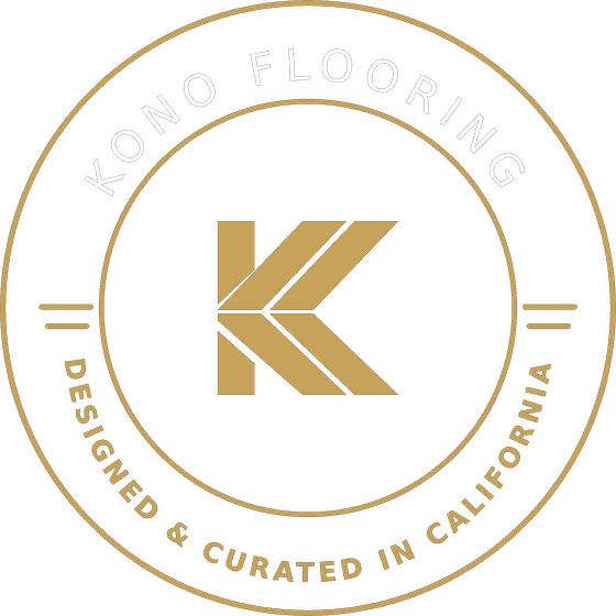 KONO Flooring badge: Designed and Curated in California